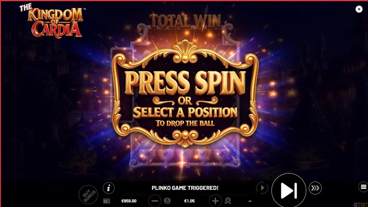 The Kingdom of Cardia Slot Game Interface