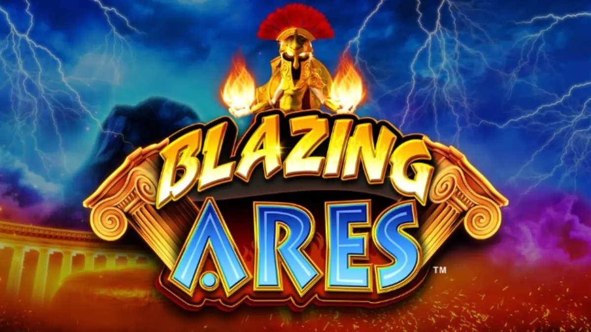 ภาพกราฟิกธีมเทพเจ้าสงคราม Ares ในเกมสล็อต Blazing Ares
